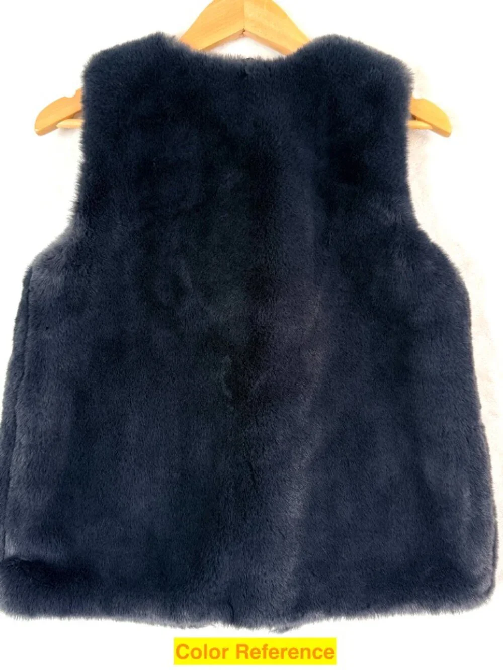 ZARA Girls Outerwear Collection Faux Fur Lightweight Preppy Winter Vest 8 9 Blue